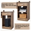 KTMBDW Computer Desk with 2 Drawers and Open Storage Shelf, Wood Writing Home Office Workstation, Office Desk with Drawers for Bedroom - 4 of 4