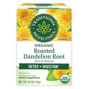 Traditional Medicinals Organic Dandelion Herbal Tea - 16ct - 1 of 4
