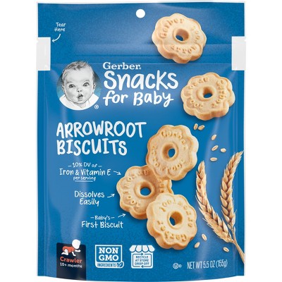 Gerber Baby Food Arrowroot Cookies Baby Snack- 5.5oz