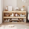 Toy Storage Organizer with 5 Cubes and Drawer/6 Cubes, Wooden Kids Bookshelf and Playhouse Cabinet, Toy Shelves for Playroom - 3 of 4