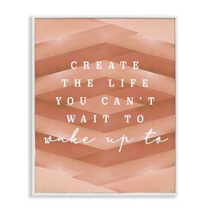 Stupell Industries Uplifting Inspirational Quote Geometric Stripes Design Framed Giclee Art, White, 11" x 14" - 1 of 4