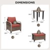 EAGLE PEAK Wicker Bistro Table and Chairs, Outdoor Bistro Set, Patio Chairs Ottomans & Table, 5 Piece Set - 3 of 4
