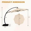 Outdoor Large Round Aluminum Offset Umbrella, Heavy Duty Offset Umbrella With 360¡ãRotation, Offset Patio Cantilever UmbrellaS With Base Included - 2 of 4