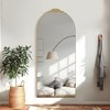 PexFix Wood Frame Arched Floor Mirror, Bedroom Living Room Wall Mirror - 2 of 4