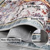 Washable Vintage Floral Area Rug, Modern Distressed Non-Slip Carpet for Living Room and Bedroom - 4 of 4