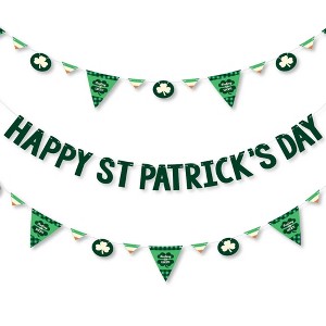 Big Dot of Happiness St. Patrick's Day - Saint Paddy's Day Party Letter Banner Decoration - 36 Banner Cutouts & Happy St. Patrick's Day Banner Letters - 1 of 4