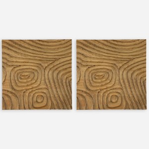 Uttermost Channels Wood Wall Decor Set Of 2, Brown - 1 of 4