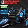 12V 3 in 1 Kids Ride On Excavator & Tractor with Detachable Trailer, Kids Electric Vehicles with Remote Control, LED Lights Music for Kids - 2 of 4