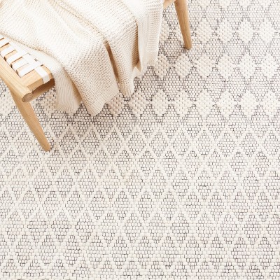 Ivory Flat Woven Wool 8' x 10' Area Rug