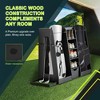 Zevemomo 55.5"x16"x37" Wooden Golf Bag Organizer with 2 Drawers, Golf Storage Rack & Club Holder on Side,Stand for Garage Home, Black - 3 of 4