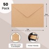 Best Paper Greetings 50 Pack Blank Cards and Envelopes 5x7, Kraft Paper A7 Notecards for DIY Open When Letters, Wedding Invitations - 4 of 4