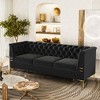 CAVINAS Couches for Living Room 82" Sofa Velvet Upholstered 3-Seat Couch Soft Sponges Chesterfield Sofa with Gold Legs - 3 of 4