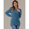 Allegra K Women's Puff Long Sleeve Crew Neck Casual Knit Tunic Shirt - image 3 of 4