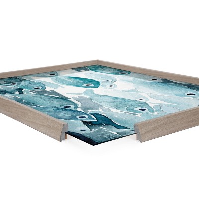 Blake Aholehole Blue Fish Print Glass Wall Art