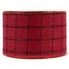 Northlight Red Woven Square Plaid Wired Craft Christmas Ribbon 2.5" x 10 Yards - image 4 of 4