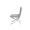 Set of 2 19" Daire Dining Chairs Velvet/Chrome - Acme Furniture: Sturdy Metal Base, Neutral Upholstery - 3 of 4