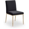 Meridina Furniture,Reeves Black Chenille Fabric Upholstered Dining Side Chair, Set of 2 - 2 of 4