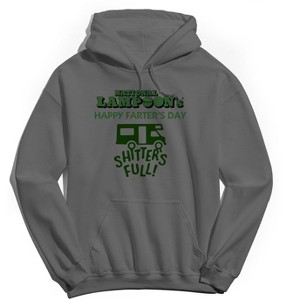 National Lampoon Men's Shitters Full Fathers Day Father'S Day Long Sleeve Graphic Cotton Sweatshirt Hoodie - 1 of 4