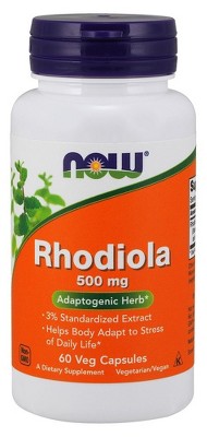 Rhodiola Extract-3% 500 mg by Now Foods  -  60 VegCap