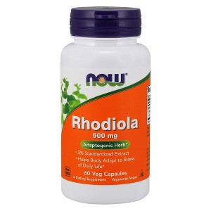 Rhodiola Extract-3% 500 mg by Now Foods  -  60 VegCap - 1 of 2