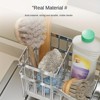 Hachikiko Wall-Mounted Carbon Steel Kitchen Sink Organizer - 2-Tier Multipurpose Cleaning Supplies Rack with Drainage & Punch-Free Installation - 3 of 4