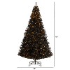 10ft. Black Artificial Christmas Tree with 950 Clear LED Lights & 3056 Tips – Bold Modern Holiday X-Mas Showpiece - 2 of 4
