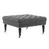 Isabelle Square Tufted Ottoman - Linon - 4 of 4
