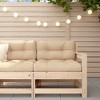 vidaXL Wooden Patio Corner Sofa - Outdoor Sectional Sofa, Solid Natural Pine Wood, Modular Garden Lounge Furniture, Dimensions 24.4" x 26" x 27.8" - 2 of 4