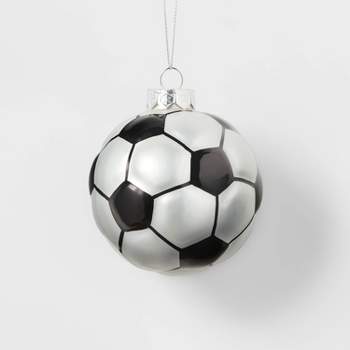 Glass Soccer Christmas Tree Ornament - Wondershop™