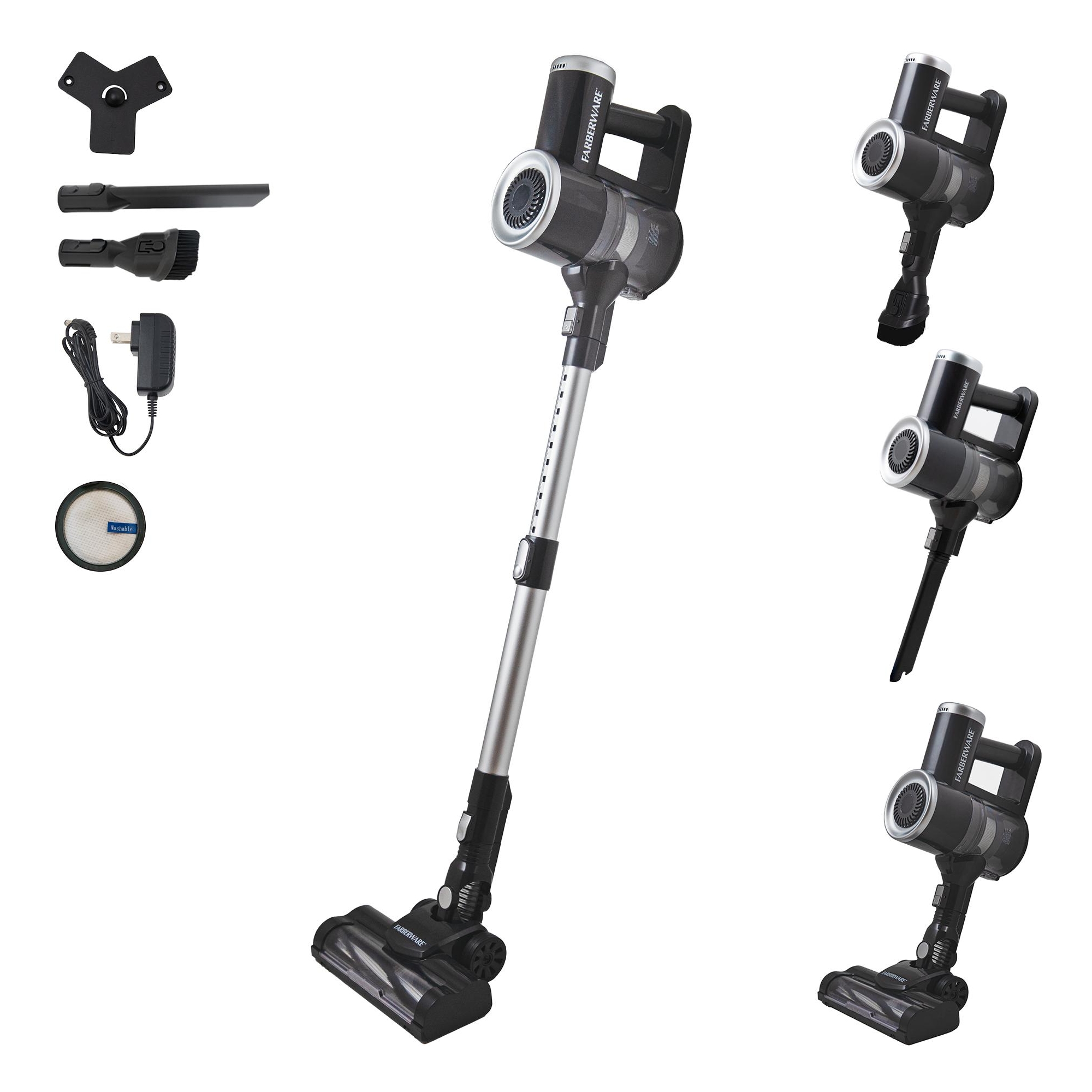 Farberware Cordless Pro Stick Vacuum Cleaner, Powerful Suction with 2 Speeds for Carpet and Hard Floors, Converts to Handheld Vacuum