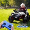 YOOCOZZ 12V 9Ah Battery-Powered 2-Seater Kids Electric Car with Remote Control - Spring Suspension, 3 Speeds, Double Doors, Music Player - White - 3 of 4