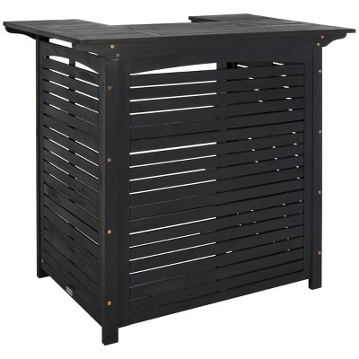 Monterey Black Acacia Wood Outdoor Bar Table