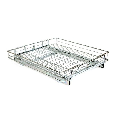 Expandable Chrome Sliding Cabinet Organizer (2 Pack)