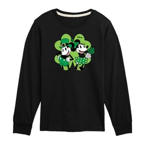 Boys' - Disney - Mickey Minnie Shamrock Long Sleeve Graphic T-Shirt - 1 of 4