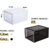 Attop Shoe Box Organizer,Set of 6,Stackable Plastic Shoe Box with Clear Door, Shoe Storage Box Containers,For Display Sneakers,Fit up to US Size 12 - 2 of 4