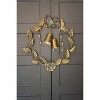Kalalou Set of Two Antique Brass Christmas Door Wreaths – Leaves and Bells (Min 2) - 3 of 3
