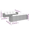 vidaXL Patio Sofa Set with Cushions Outdoor Furniture 9 Piece Poly Rattan - Black and Cream - 3 of 4