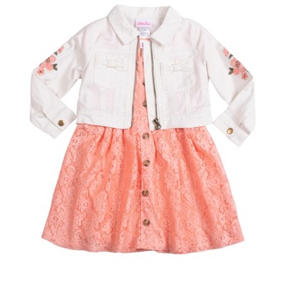 Little Lass Girl's 2-Piece Dress & Jacket Set