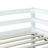 PAGED Rubber Wood Twin Size Loft Bed, Modern Low Bed Frame with Ladder and Guardrail, Bunk Bed for Boy and Girl - 3 of 4