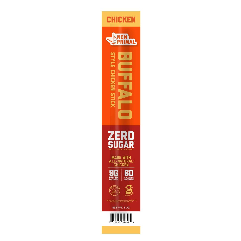 The New Primal Buffalo Style Chicken Meat Sticks - 1oz