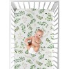 Sweet Jojo Designs Girl Baby Fitted Crib Sheet Botanical Floral Leaf Green and White - 4 of 4