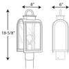 Progress Lighting Refuge 1-Light Outdoor Oil Rubbed Bronze Post Lantern with Clear Glass Windows - 2 of 3