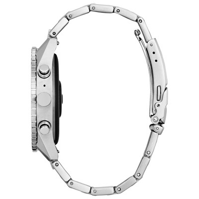 Citizen 45mm Silver Stainless Steel Digital Smartwatch with GPS and Alexa