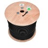 Monoprice Bulk Coaxial Cable - 1000 Feet - Black | RG6 Quad Shield CL2, 18AWG 75 ohm - 3 of 4
