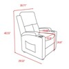 Hybition 40.55inch Height Power Recliner Chair, Breathable Fabric Single Overstuffed Recliner Sofa with USB Charge Port for Living Room - 2 of 4