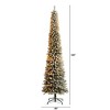 Nearly Natural 10-ft Flocked Pencil Artificial Christmas Tree with 700 Clear Lights and 1145 Bendable Branches - image 2 of 4