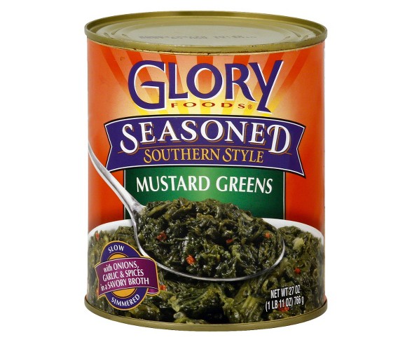 Glory Foods Seasoned Southern Style Mustard Greens 27 oz