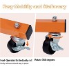 Acekool Z-Shape Garment Rack on Wheels, Orange or Black Base, Silver Poles, 2 Dust Covers, for Retail Display or Closet Storage - 4 of 4