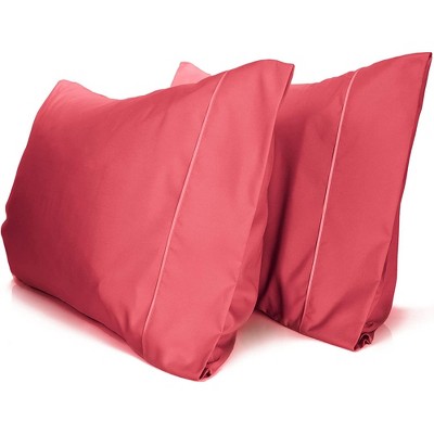 LuxClub 2 PC Performance Microfiber Solid Pillowcase Set