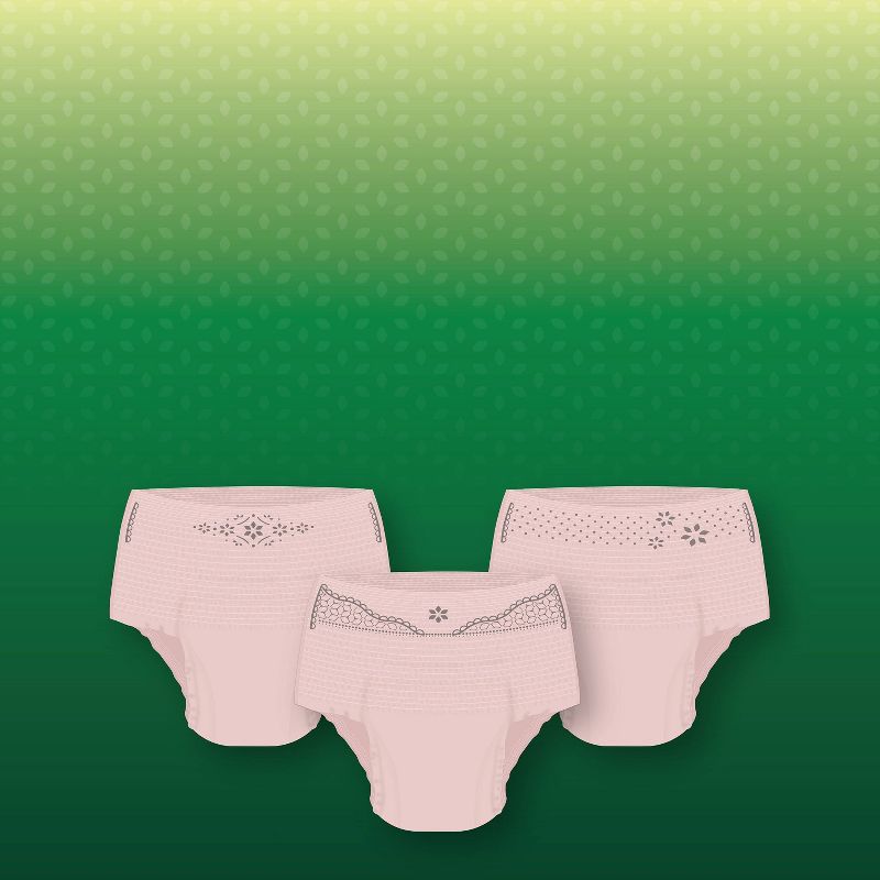 Depend Fresh Protection Adult Incontinence & Postpartum Underwear for Women - Maximum Absorbency - Blush, 4 of 10